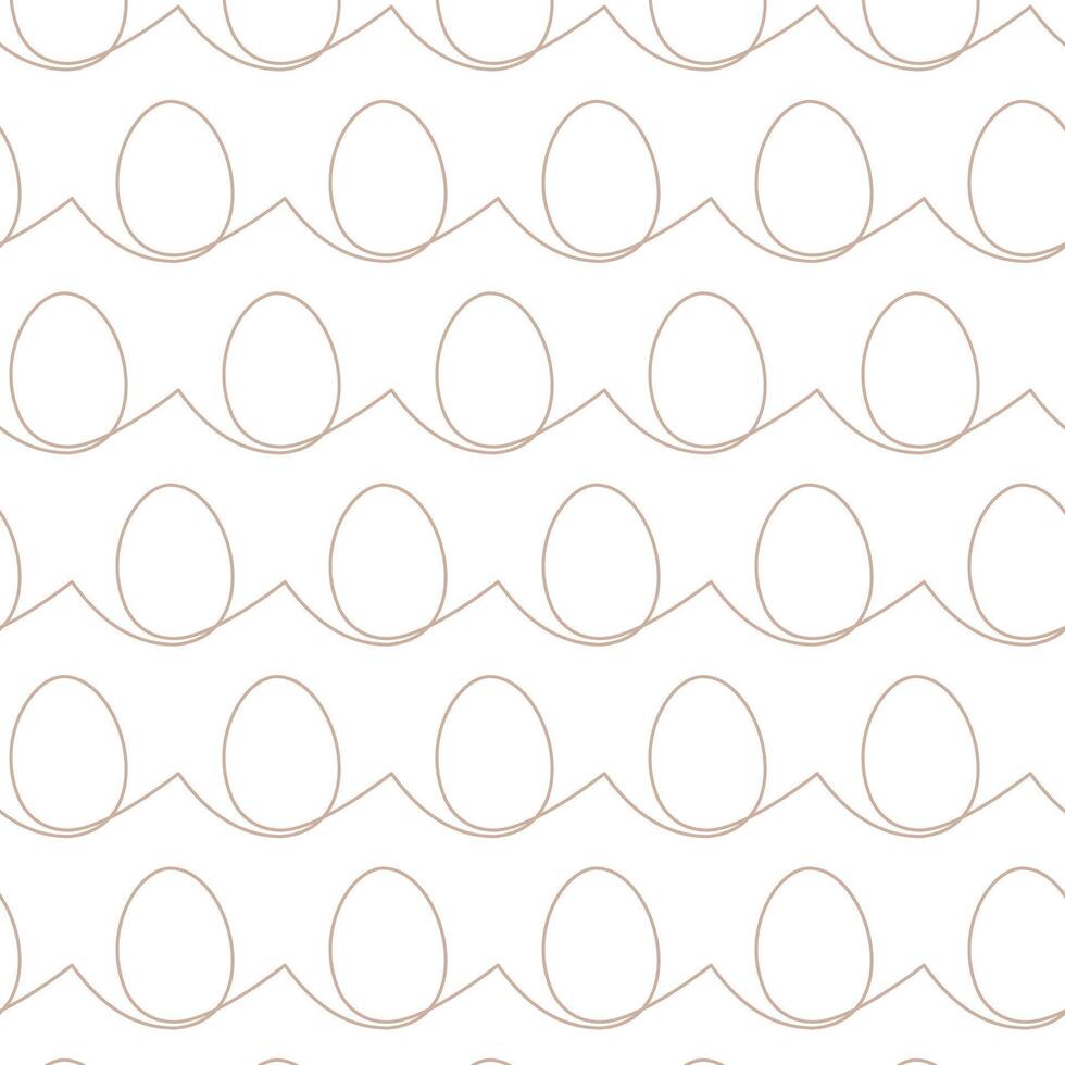 Pasen ei naadloos patroon gemakkelijk lijn, monochroom, minimalistisch, vector illustratie