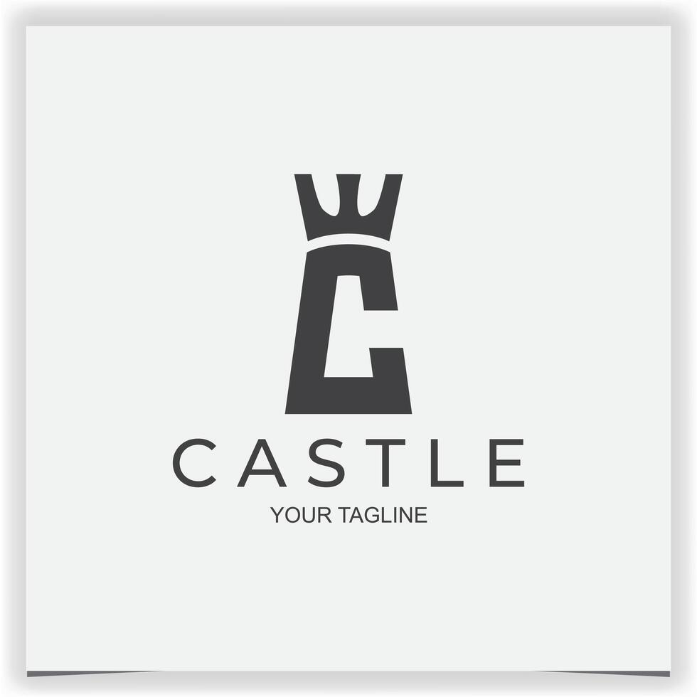 vector brief c kasteel toren logo