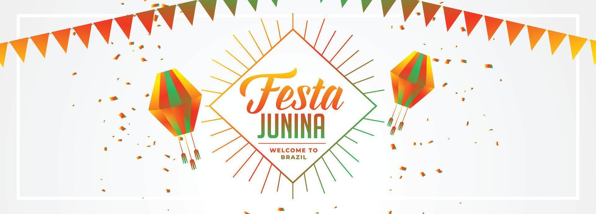 viering banier voor festa Junina festival van Brazilië vector