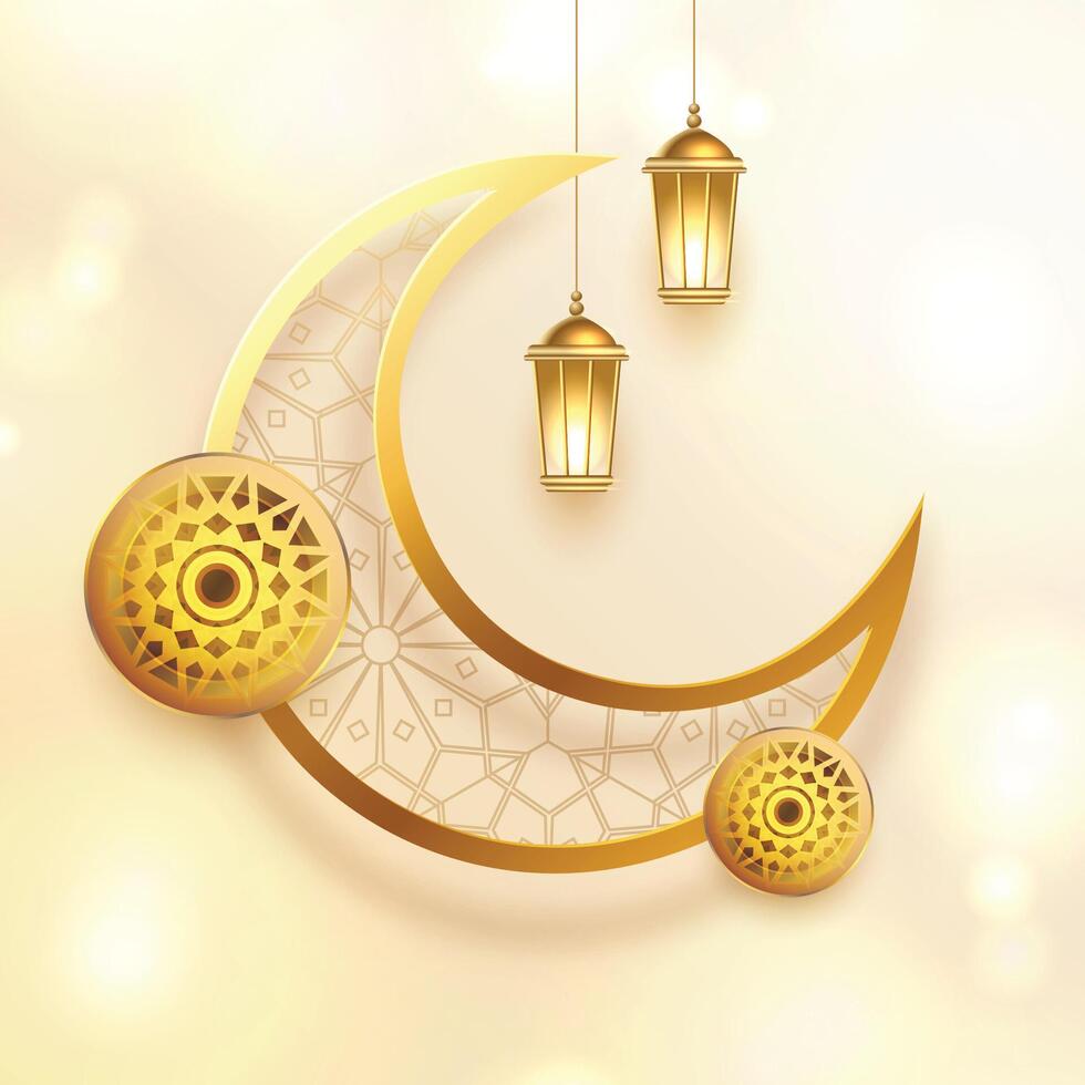 gelukkig Ramadan kareem en eid festival mooi kaart ontwerp vector