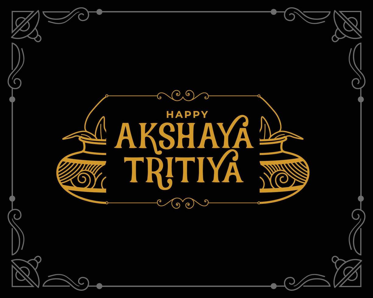akshaya tritiya kalash vlak groet ontwerp vector illustratie