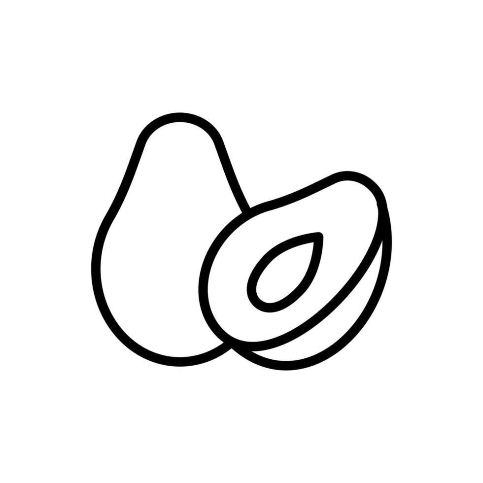 avocado icoon in vector. logotype vector