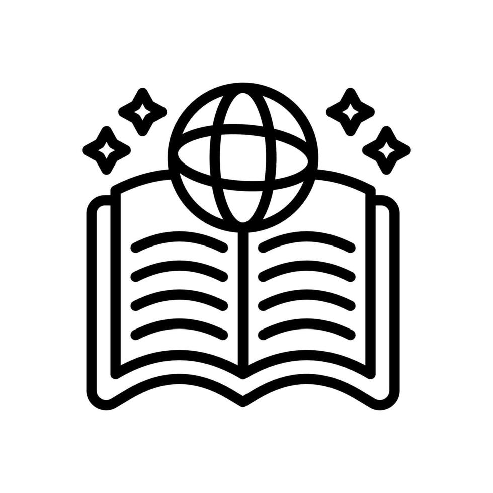globaal boek icoon in vector. logotype vector