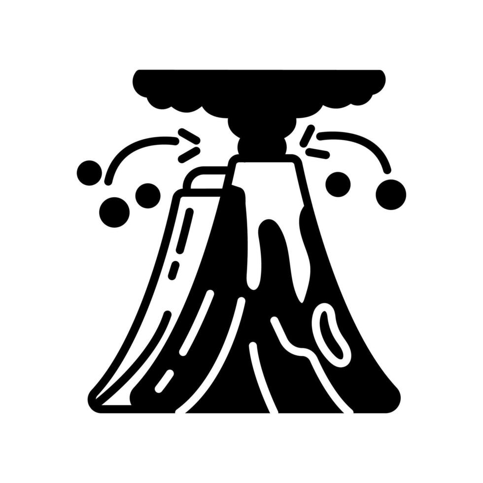 vulkanisch uitbarstingen icoon in vector. logotype vector
