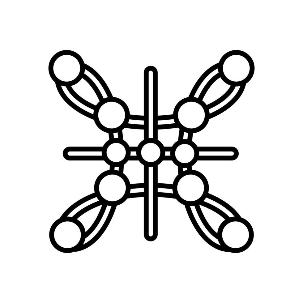 nano vezel icoon in vector. logotype vector