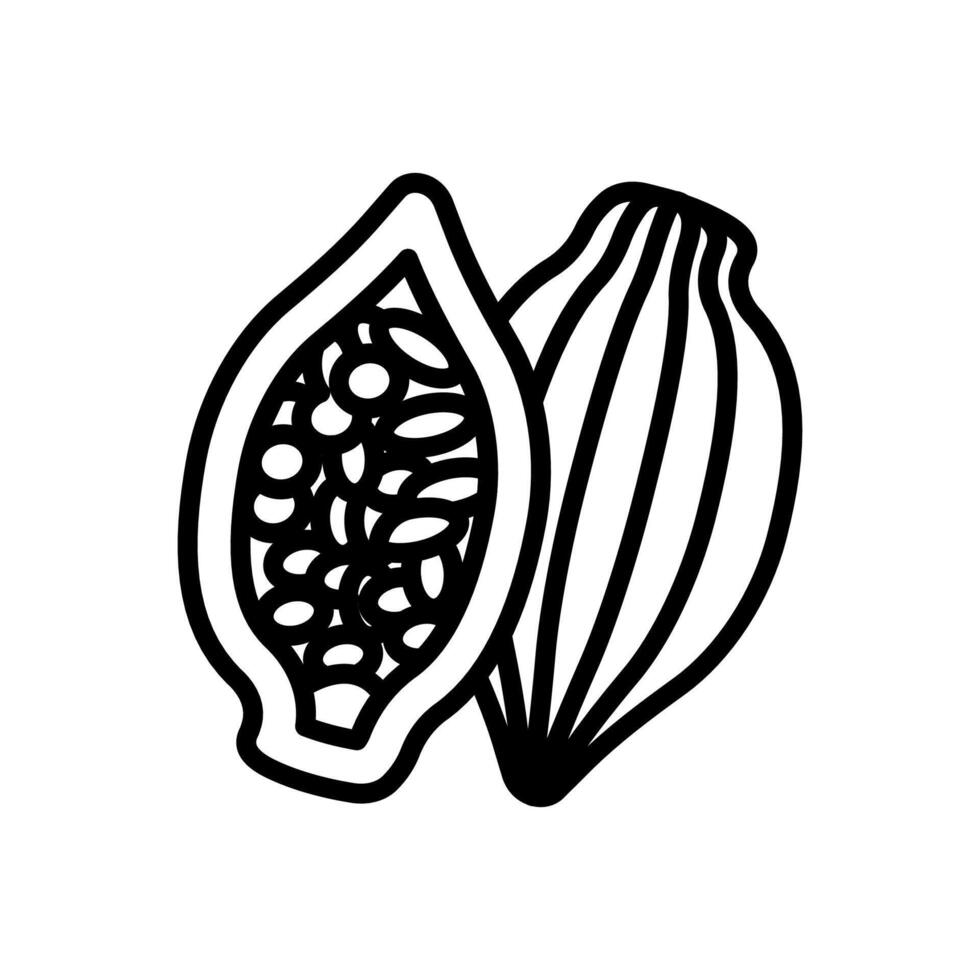 cacao icoon in vector. logotype vector