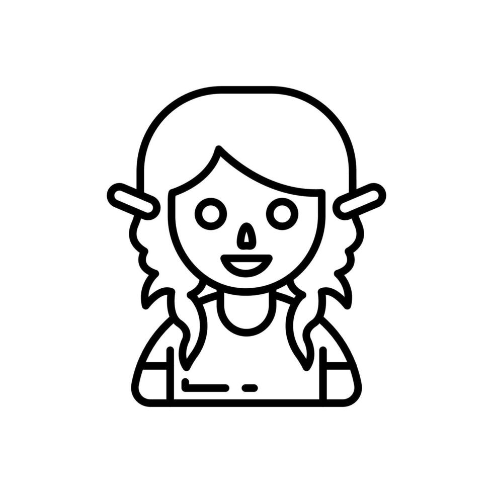 college meisje icoon in vector. logotype vector