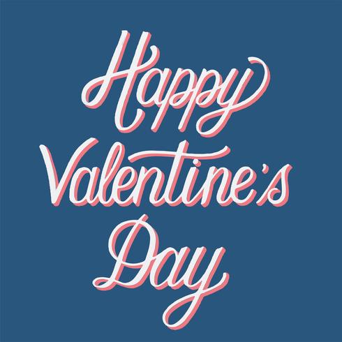 Handgeschreven stijl van Happy Valentine&#39;s Day typografie vector