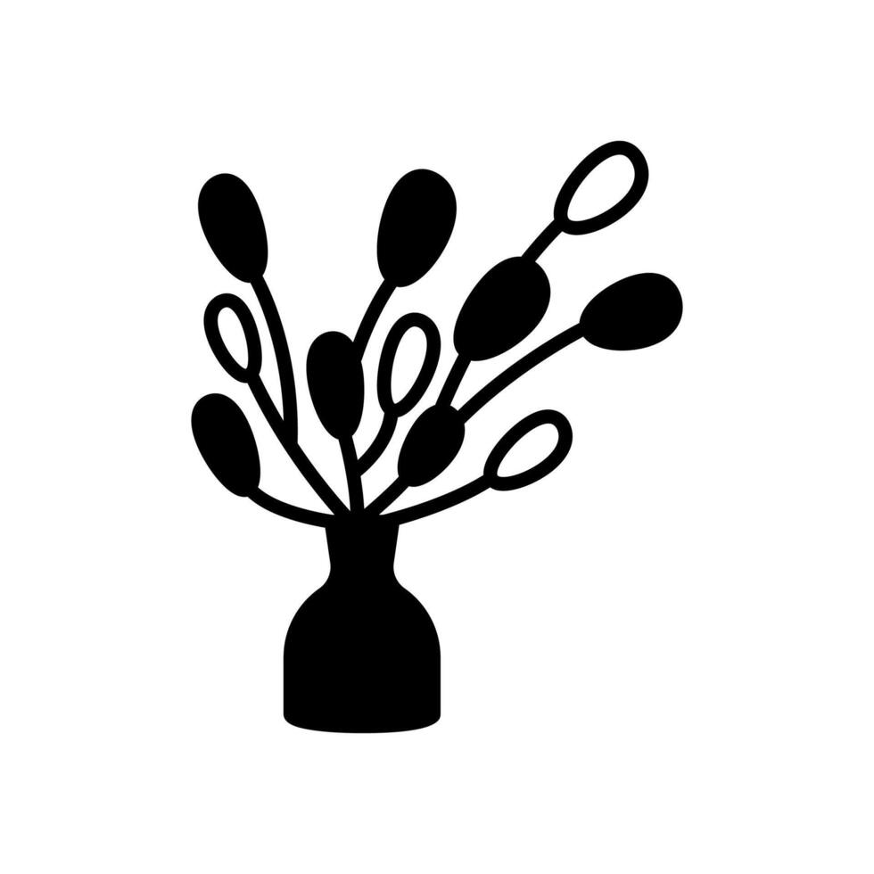 droog konijn staart icoon in vector. logotype vector
