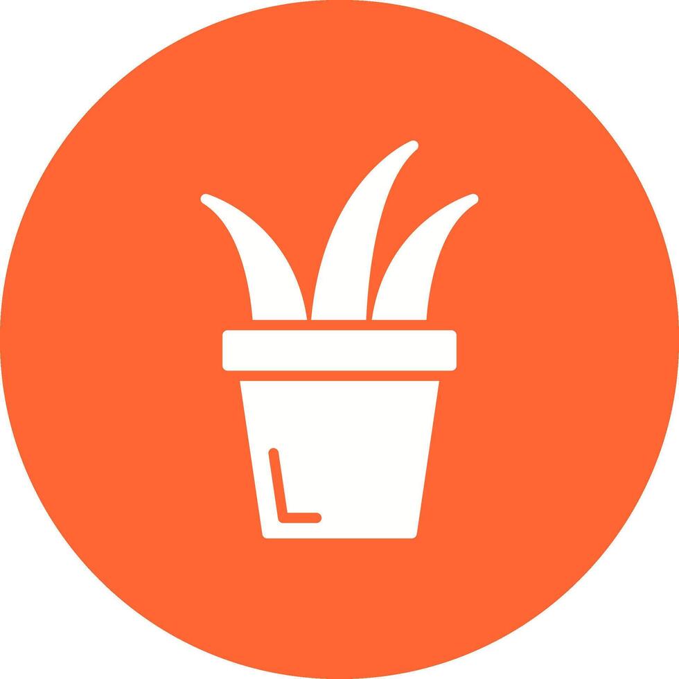 gras pot vector icoon