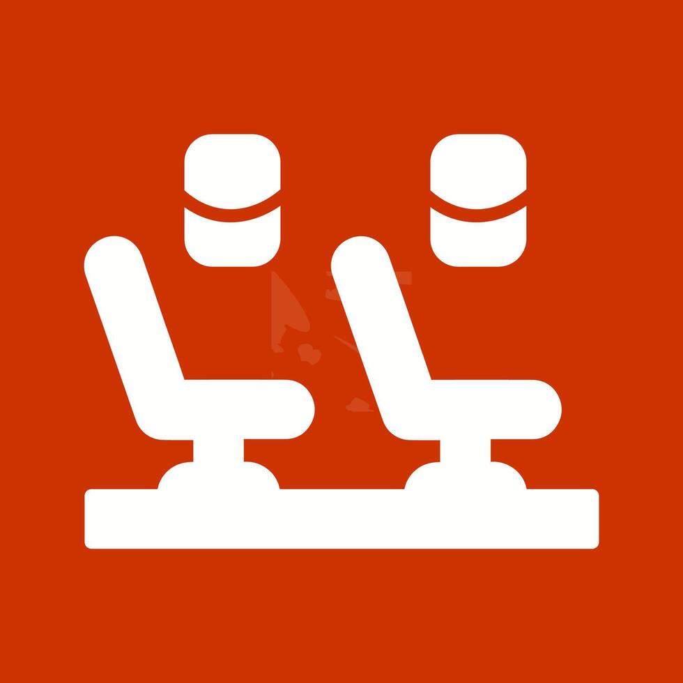 stoelen in vlak vector icoon