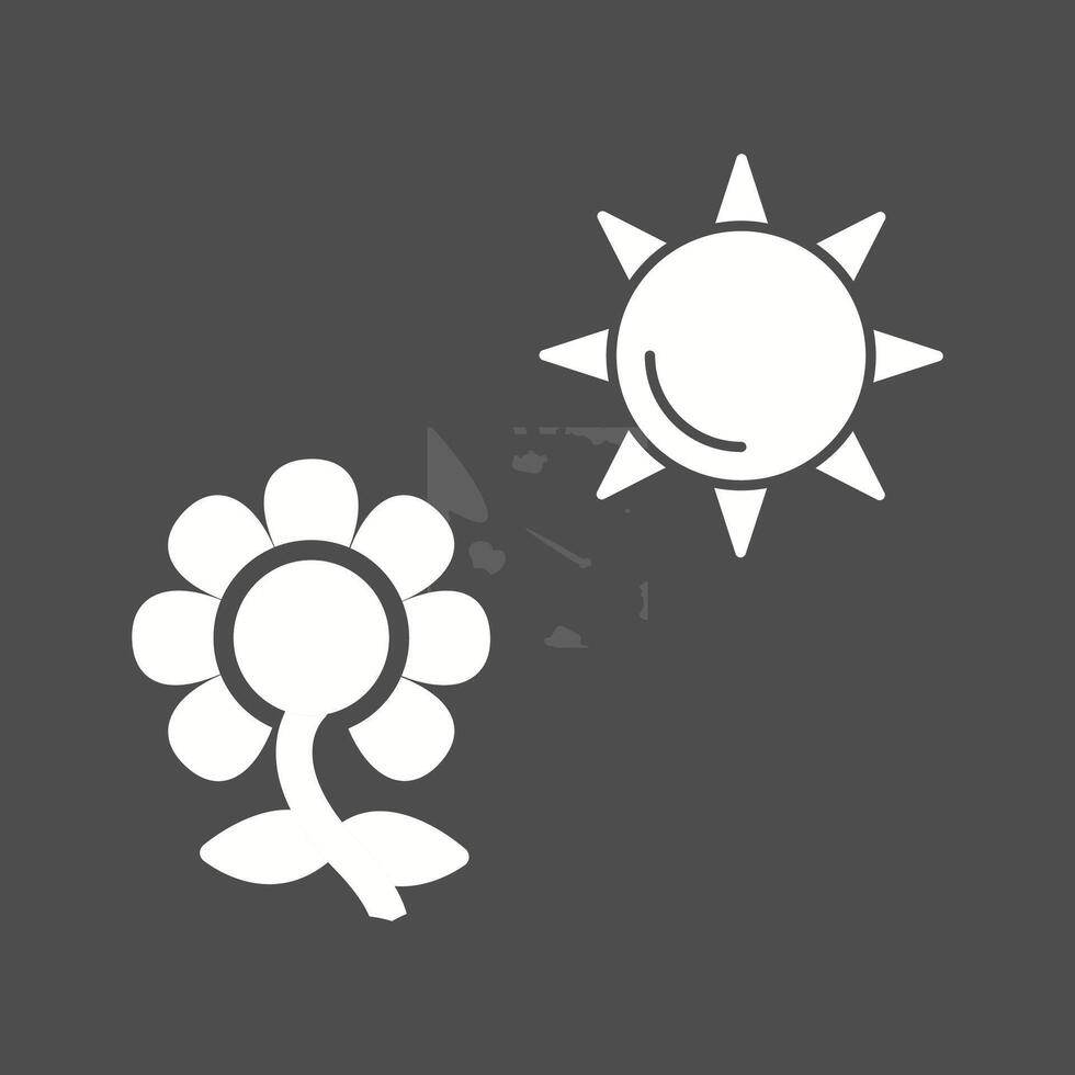 bloem in zonlicht vector icoon