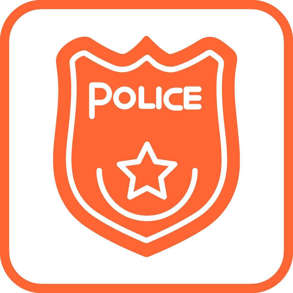 Politie insigne ik vector icoon