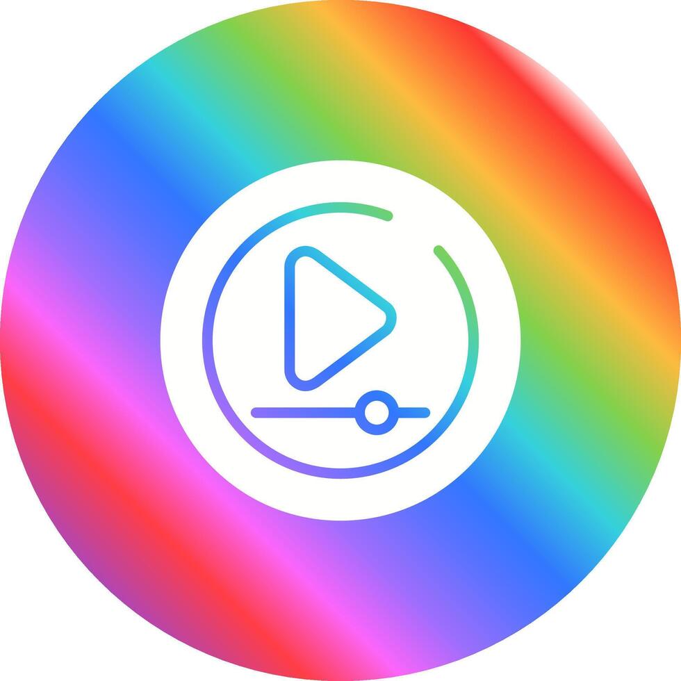 video Speel cirkel vector icoon