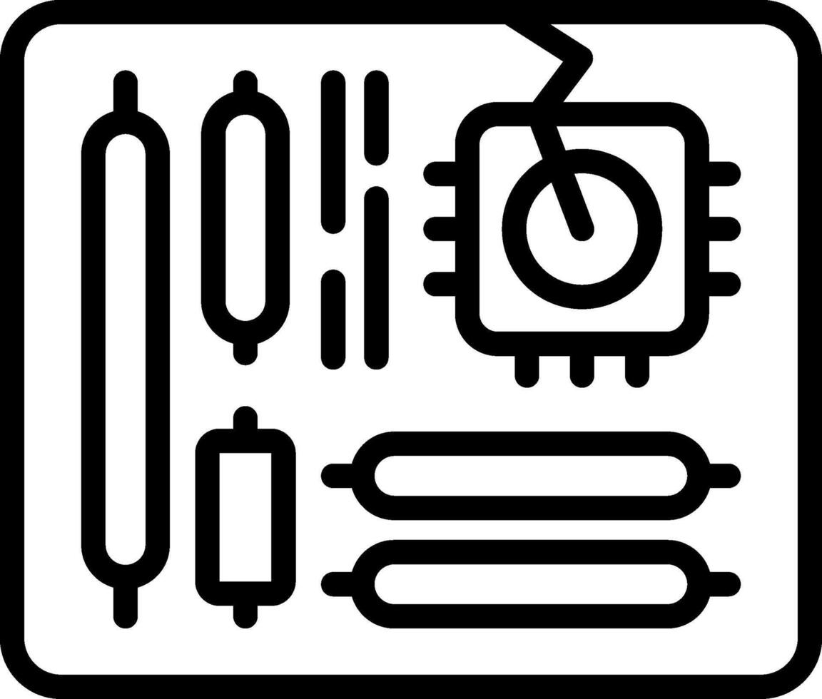 moederbord vector pictogram