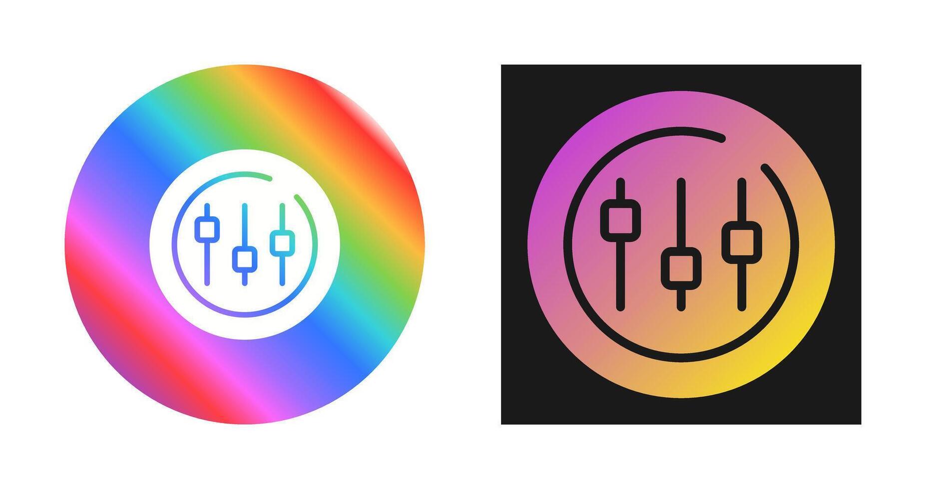 muziek- equalizer cirkel vector icoon