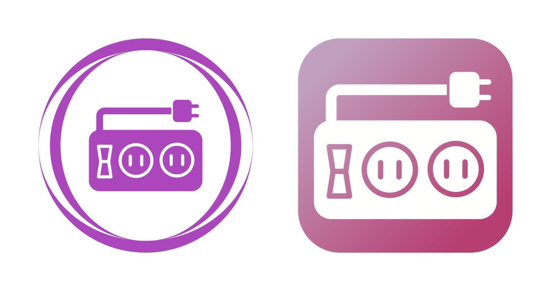 stekkerdoos vector pictogram