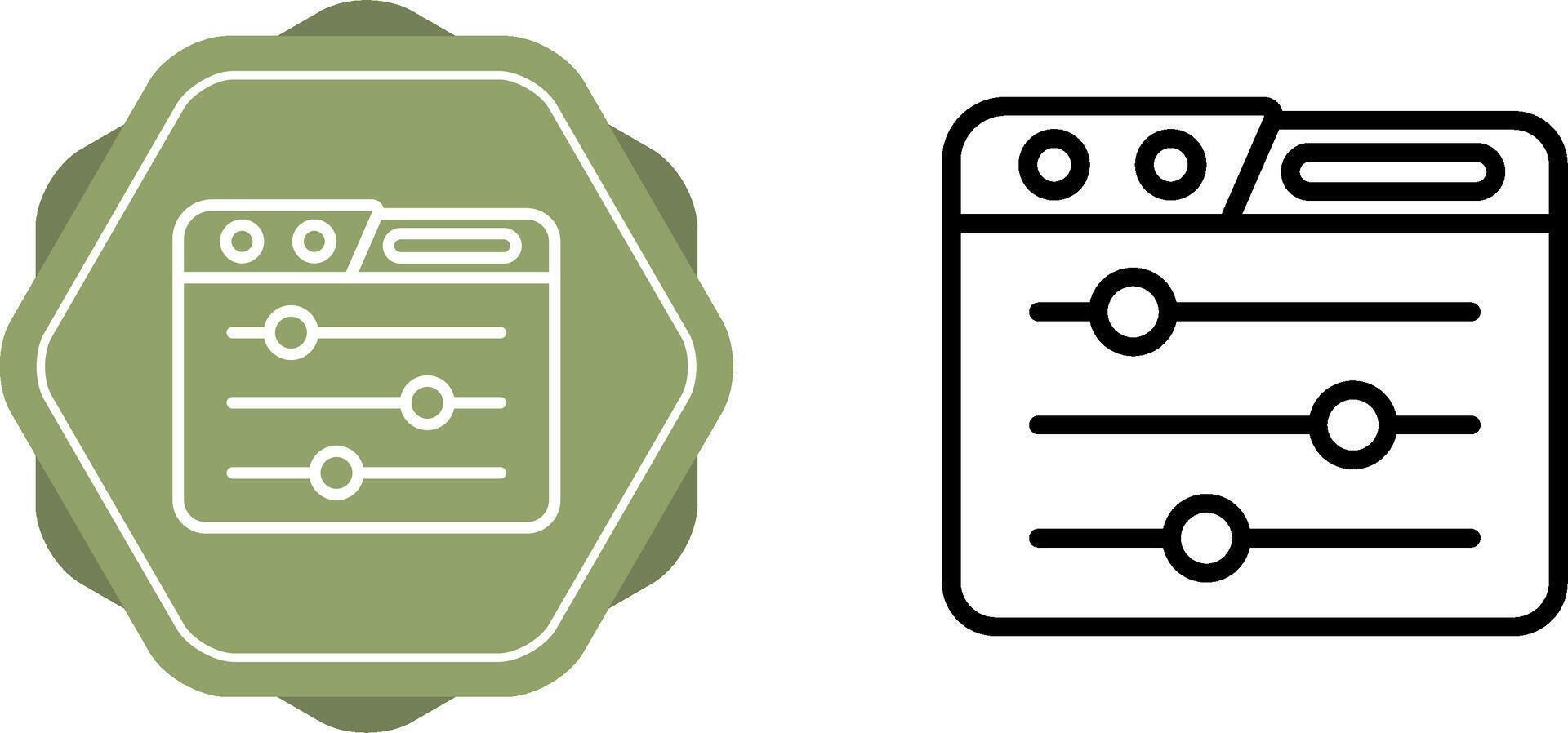 bedieningspaneel vector pictogram