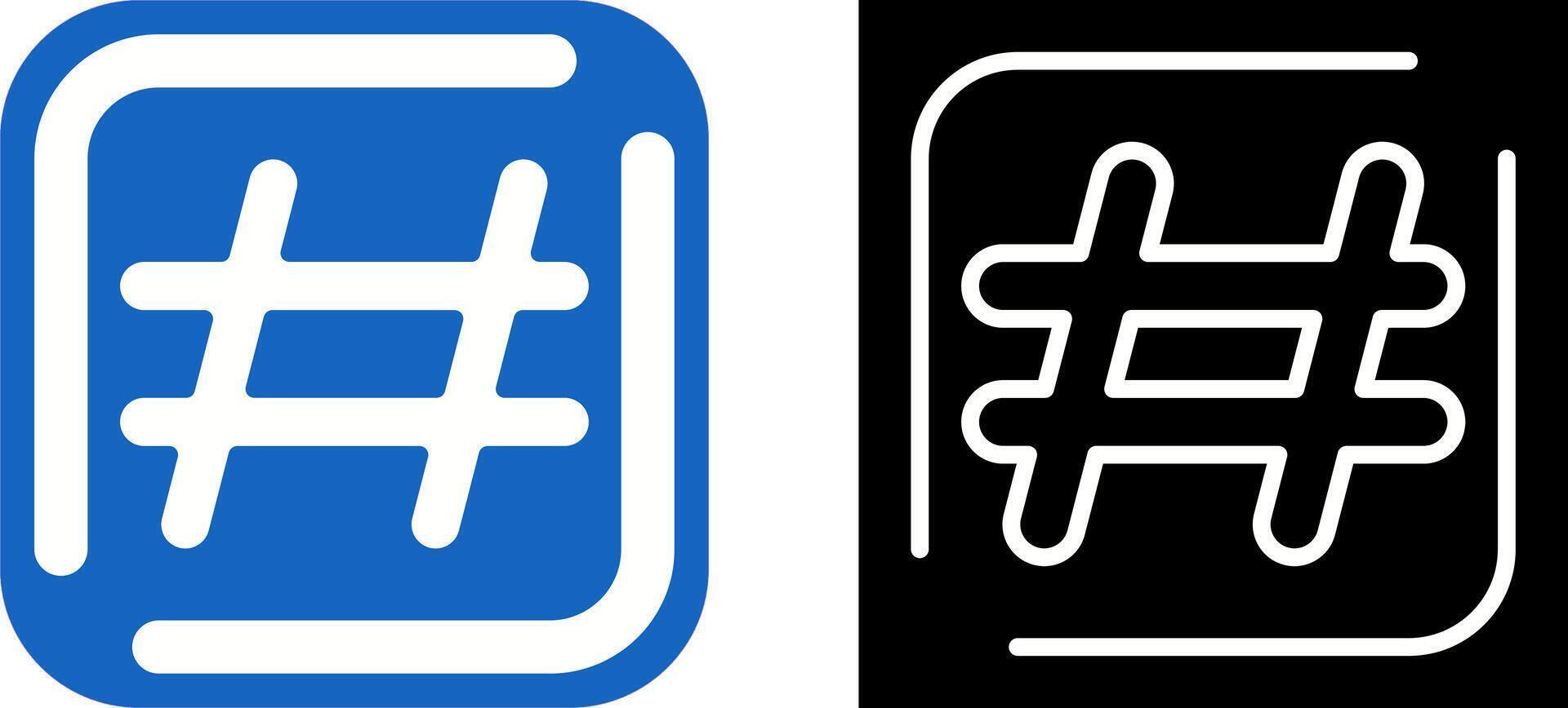 hashtag vector icoon