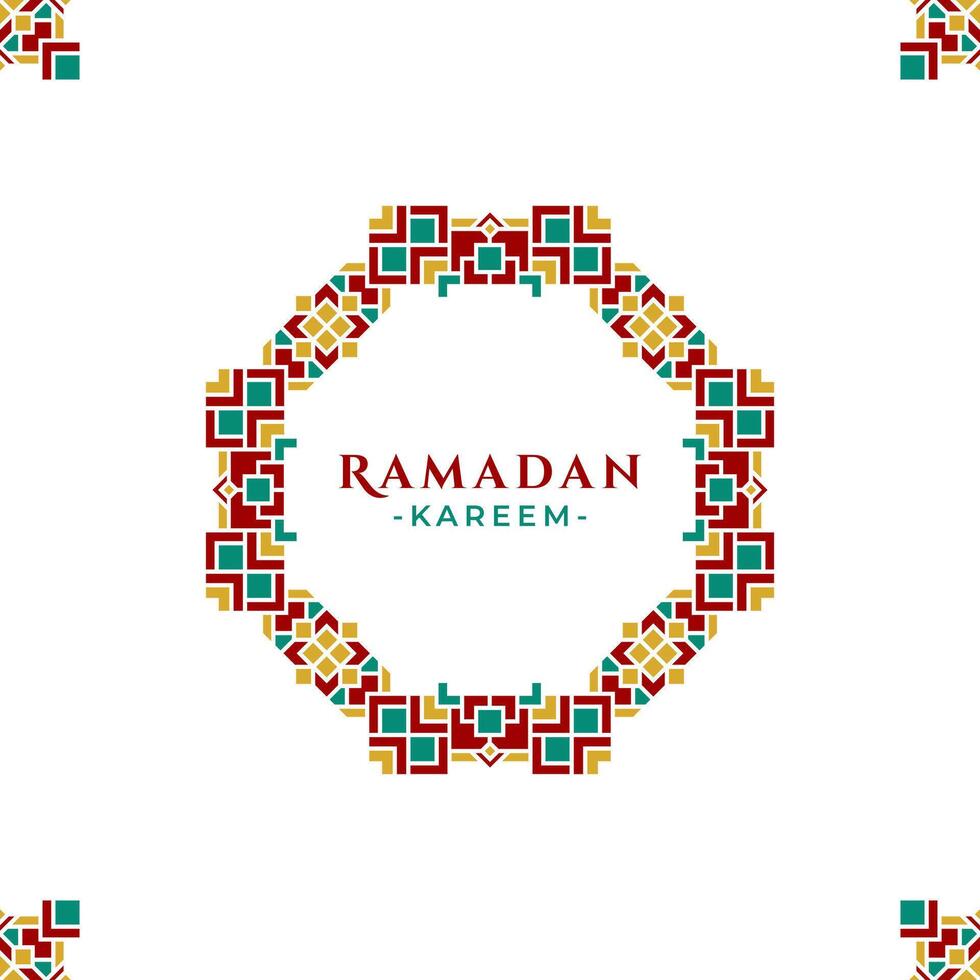 Islamitisch meetkundig ornament Ramadan groet ontwerp vector