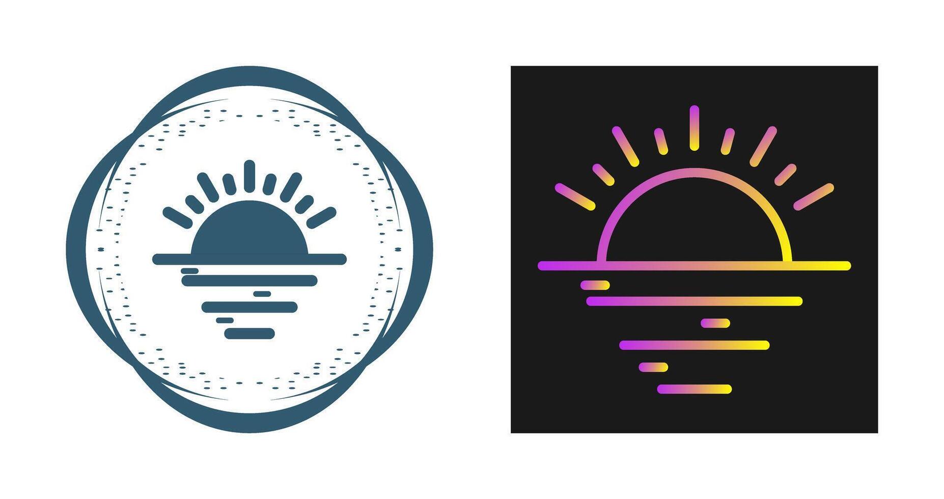 zonsondergang vector pictogram