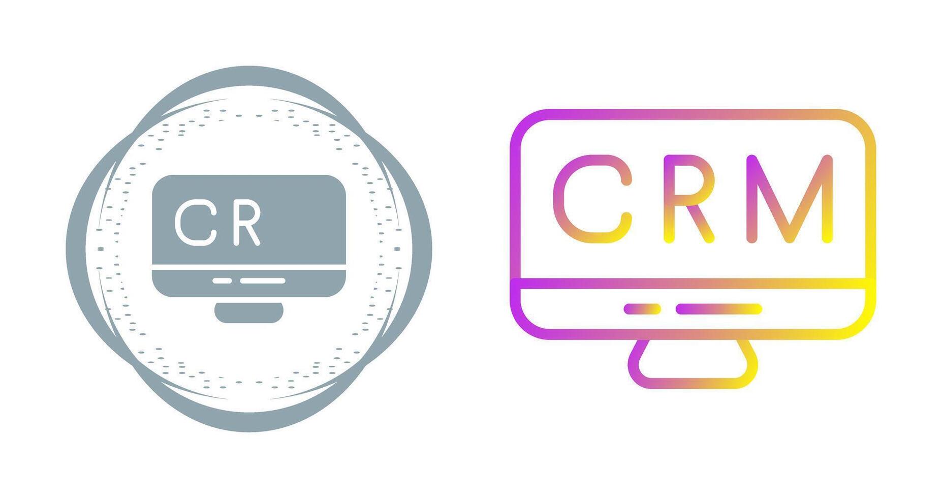 crm analytics vector icoon