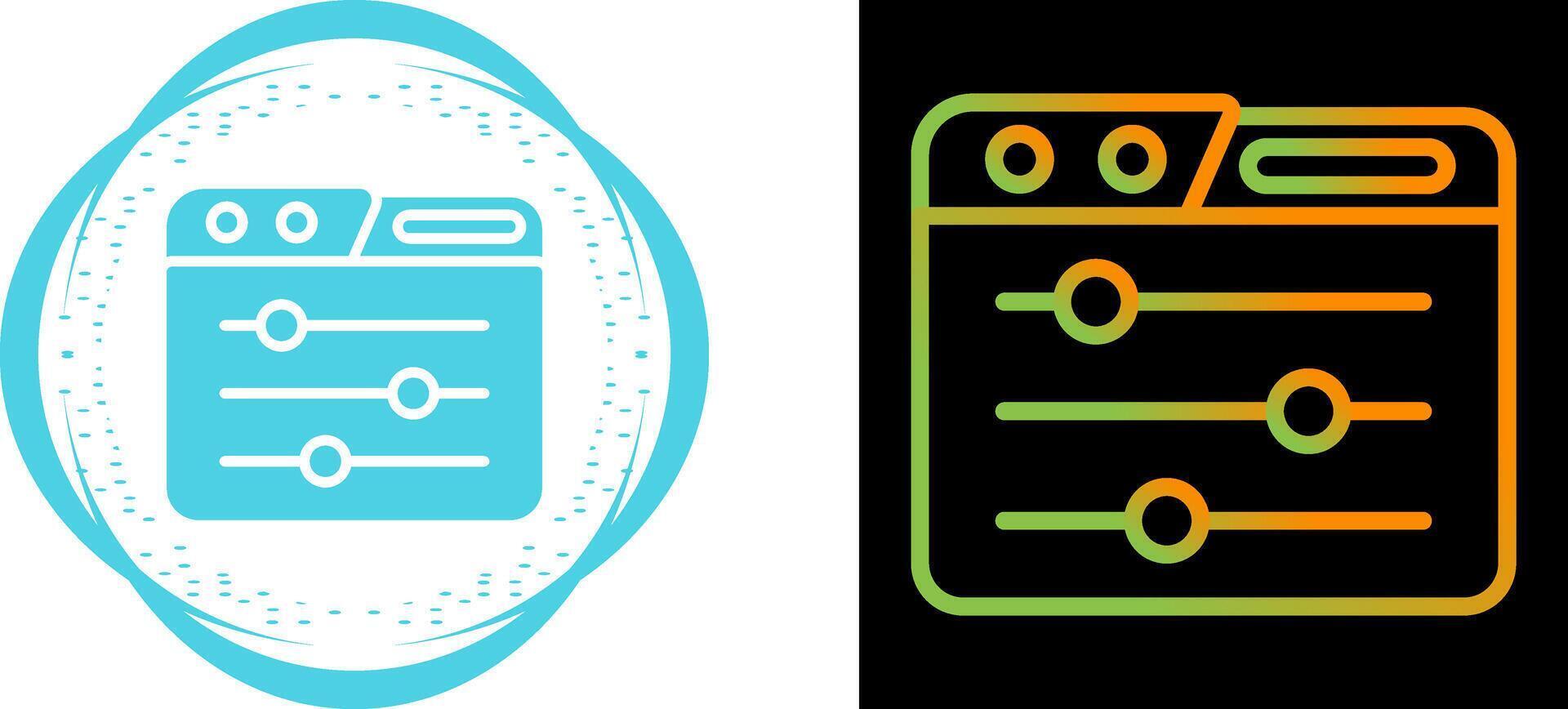 bedieningspaneel vector pictogram