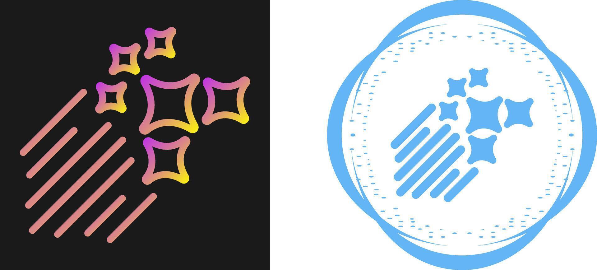 het schieten sterren vector icoon