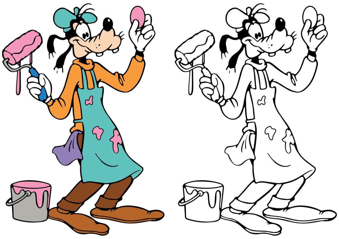 mickey muis en vrienden, goofy Pasen vector