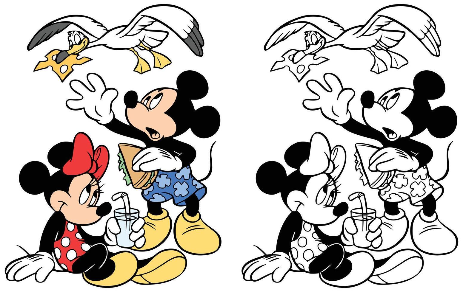 mickey muis en vrienden, mickey zomer vector