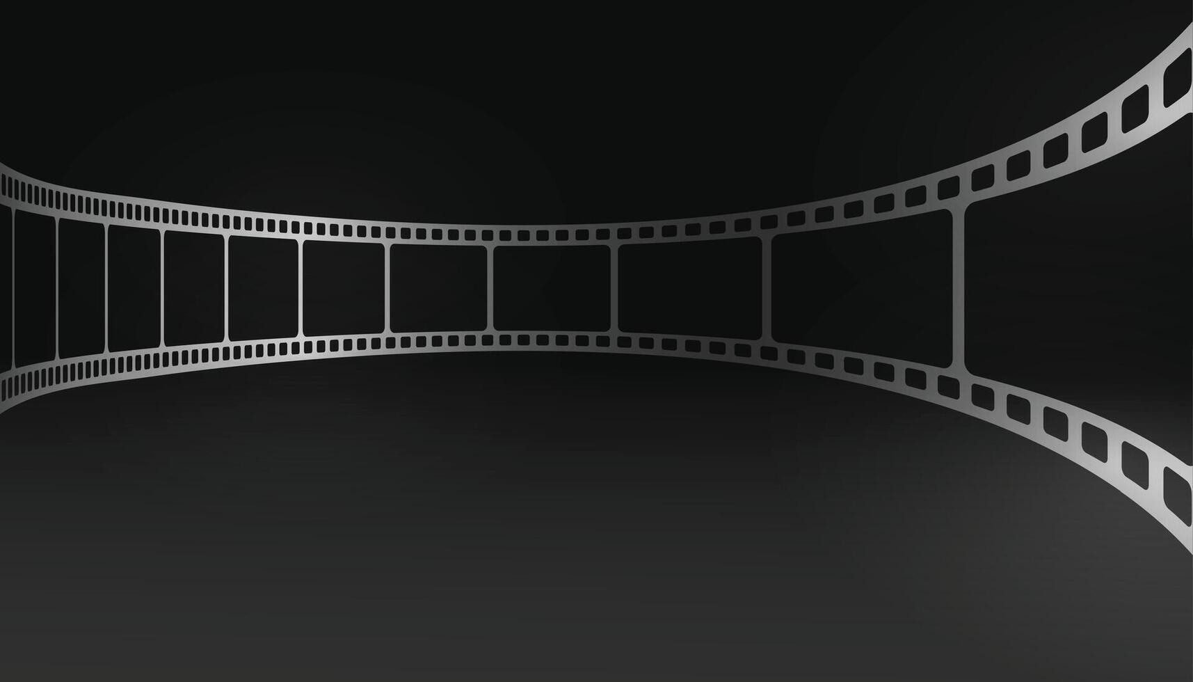 realistisch film strip zwart achtergrond vector illustratie