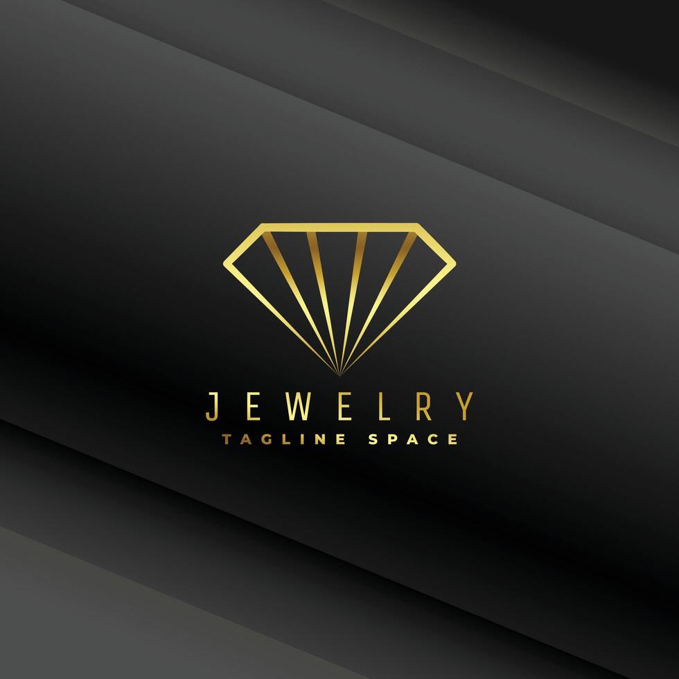 premie sieraden logotype sjabloon met diamant symbool ontwerp vector