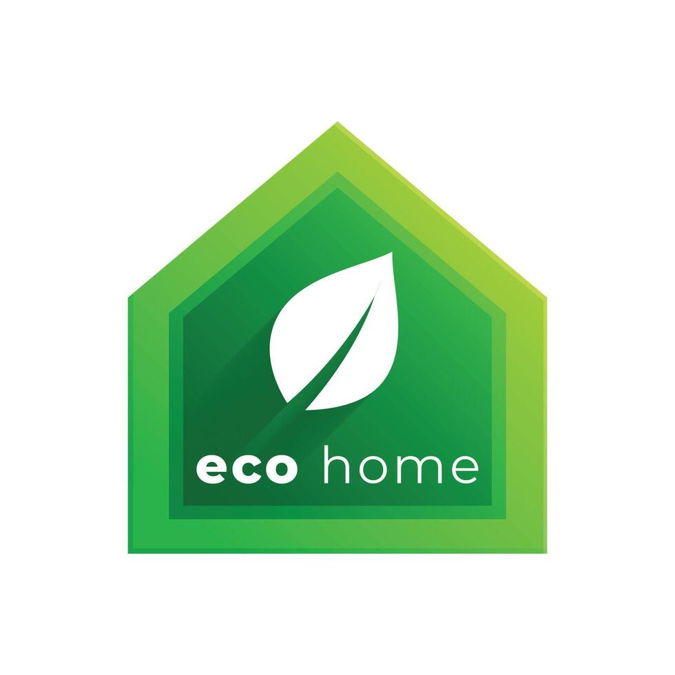 biologisch en natuurlijk eco huis symbool achtergrond ontwerp vector