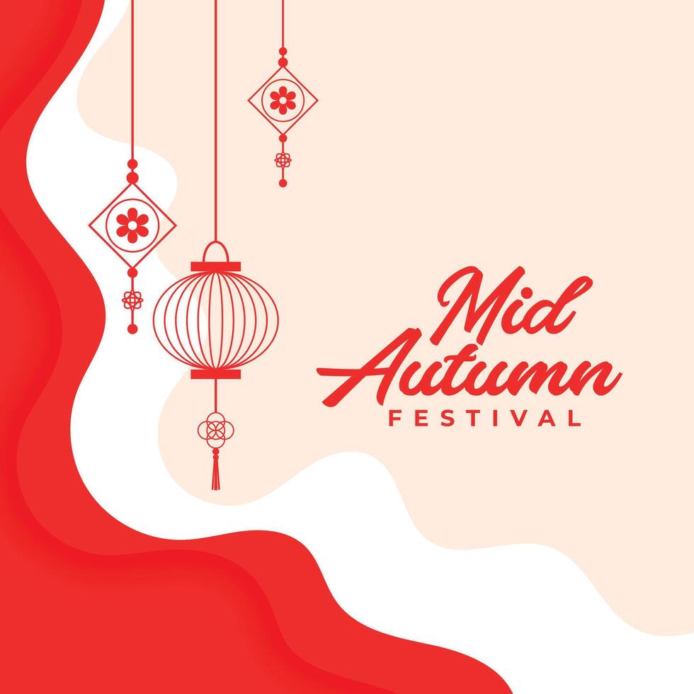 Chinese decoraties voor de midden herfst festival viering vector