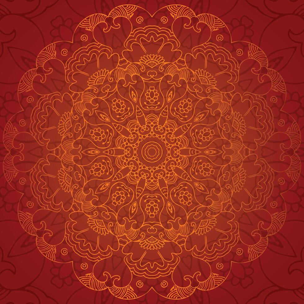 Islamitisch stijl mandala patroon voor bruiloft of uitnodiging backdrop ontwerp vector