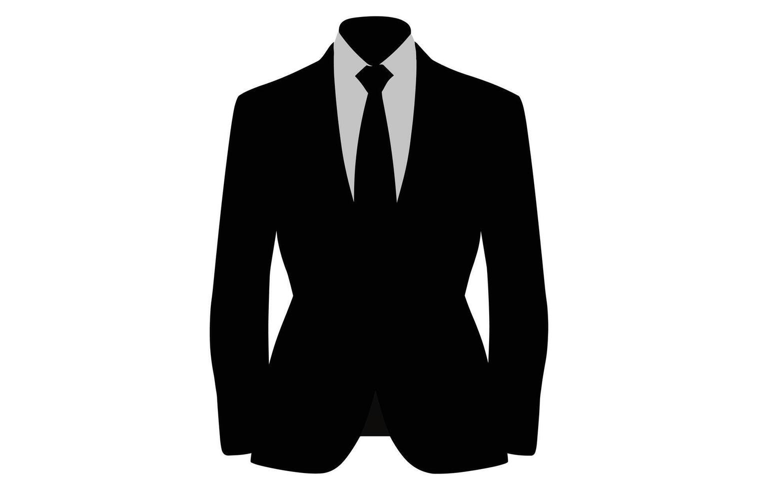 pak silhouet, mannen blazer of jasje symbool gemakkelijk silhouet icoon Aan achtergrond vector