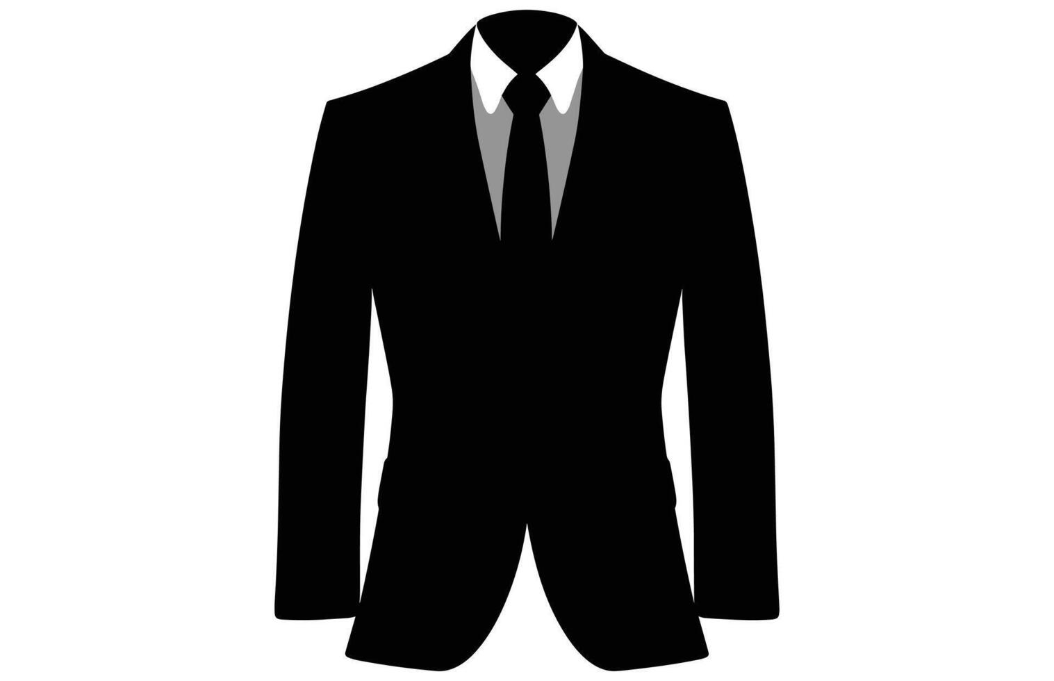 pak silhouet, mannen blazer of jasje symbool gemakkelijk silhouet icoon Aan achtergrond vector