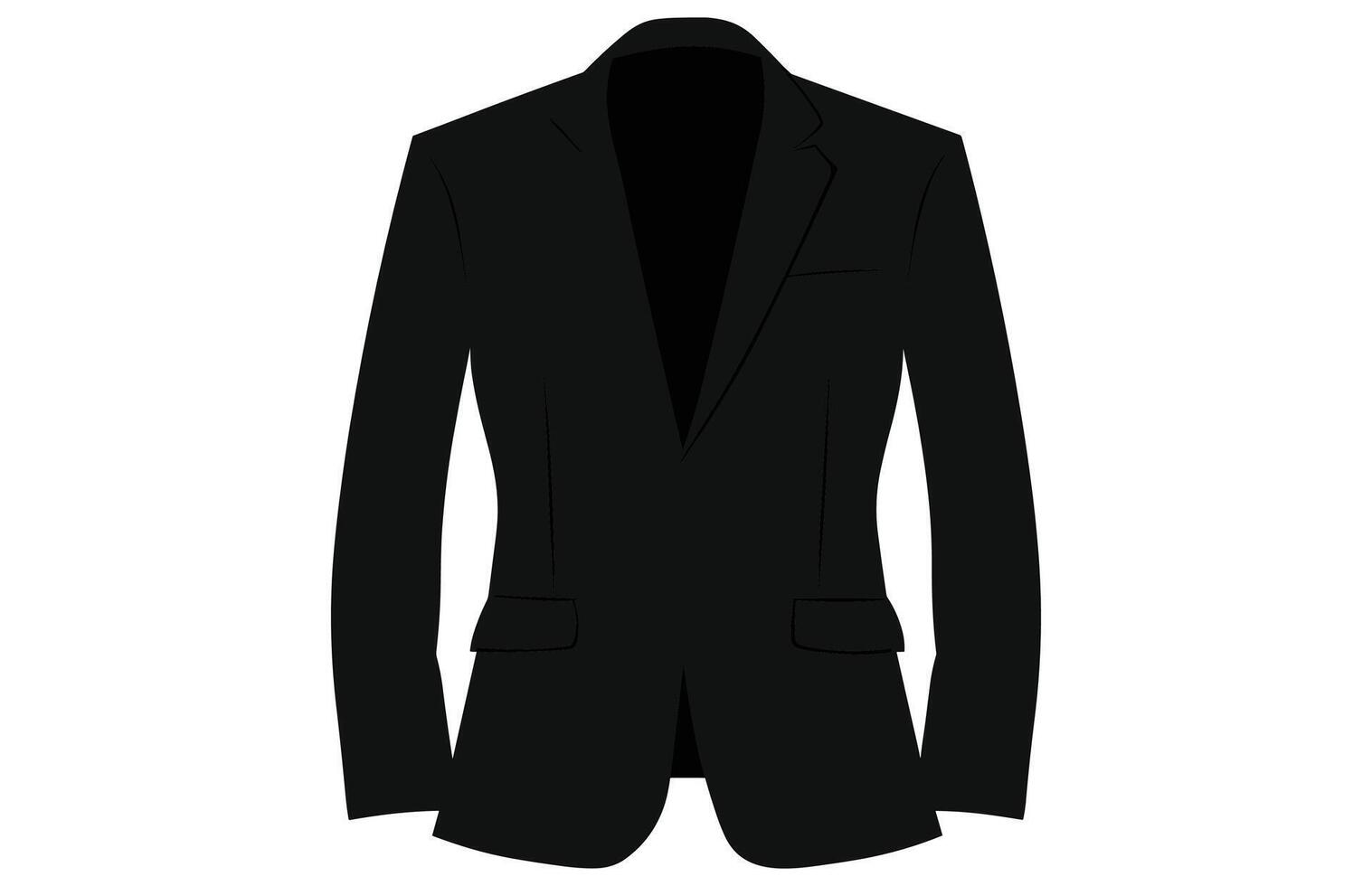 pak silhouet, mannen blazer of jasje symbool gemakkelijk silhouet icoon Aan achtergrond vector