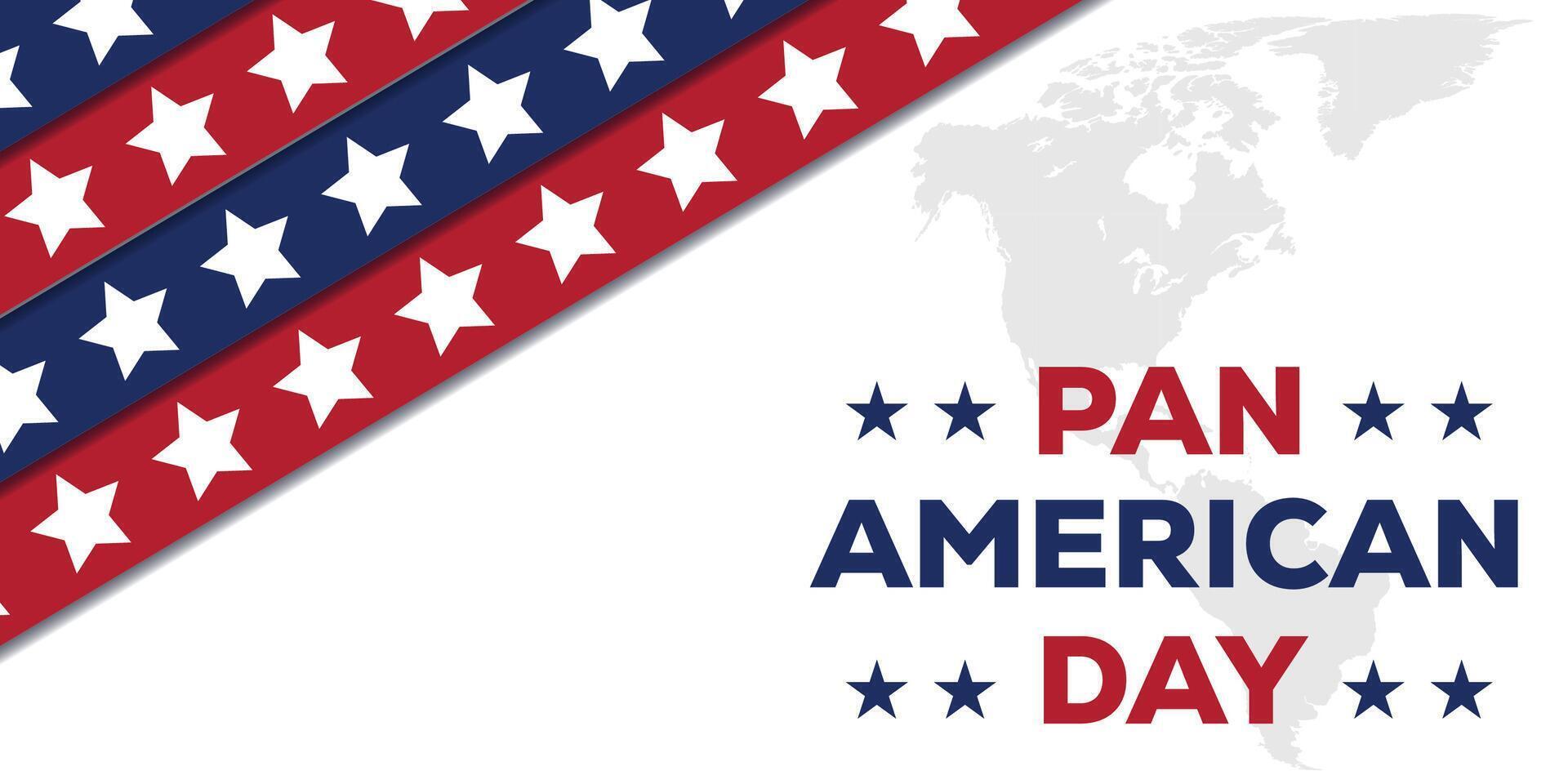 pan Amerikaans dag horizontaal banier illustratie vector