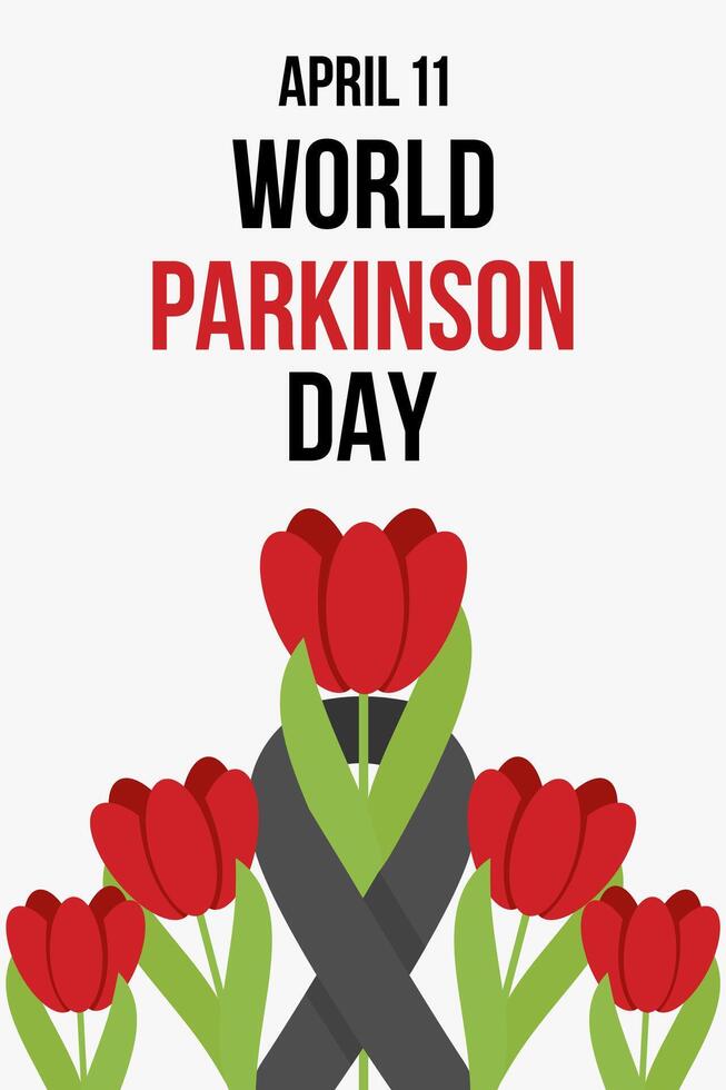 vlak vector wereld Parkinson dag verticaal banier illustratie