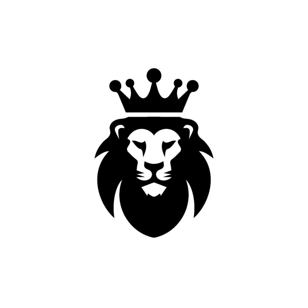 logo ontwerp met de vorm van een leeuw hoofd vector