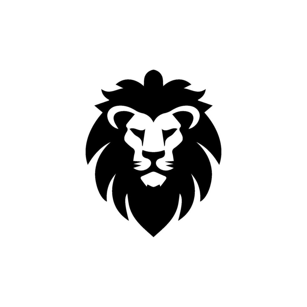 logo ontwerp met de vorm van een leeuw hoofd vector