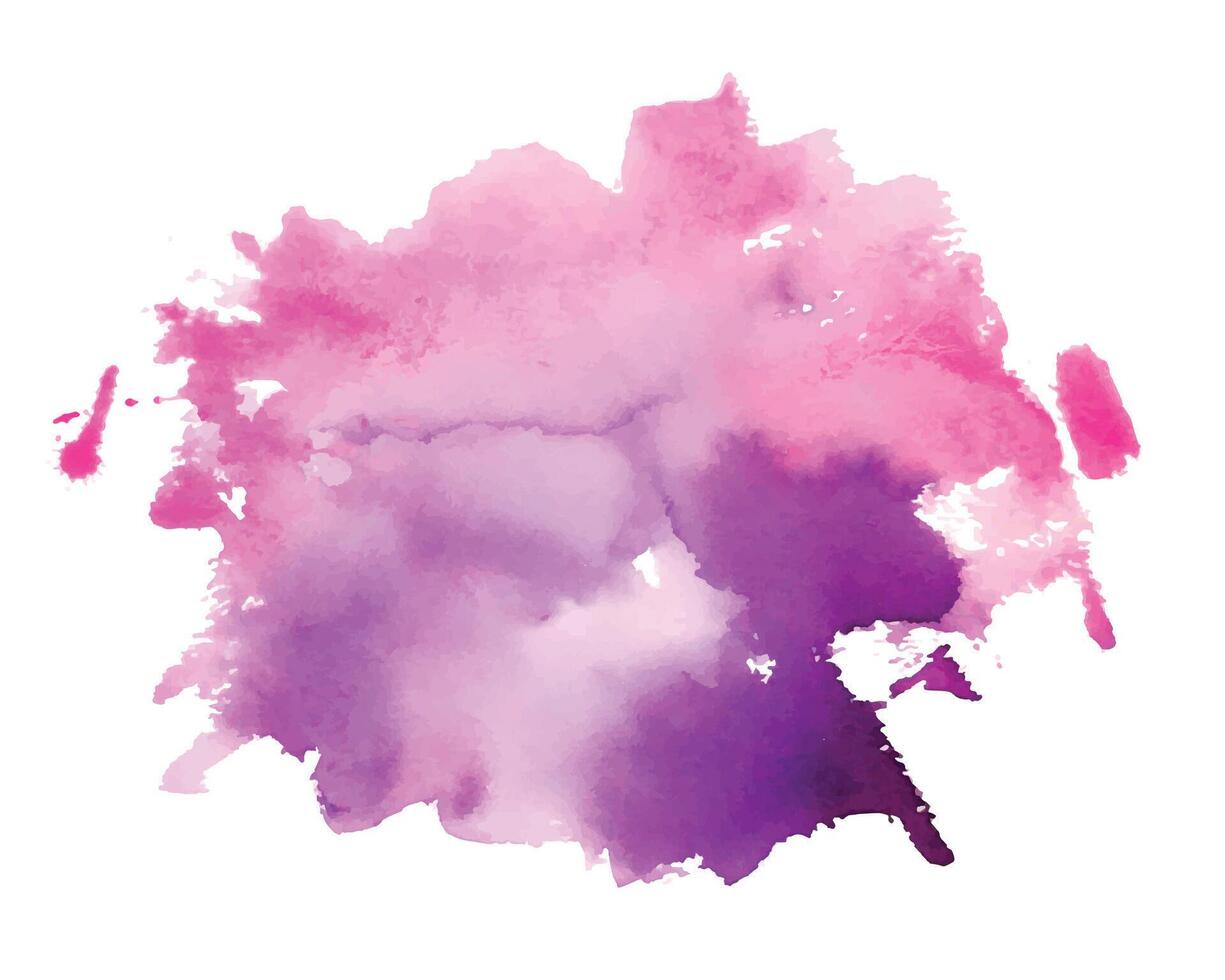 grungy stijl Purper en roze waterverf abstract achtergrond vector