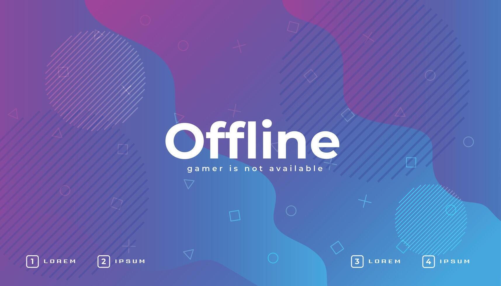 abstract offline gaming web scherm banier ontwerp vector