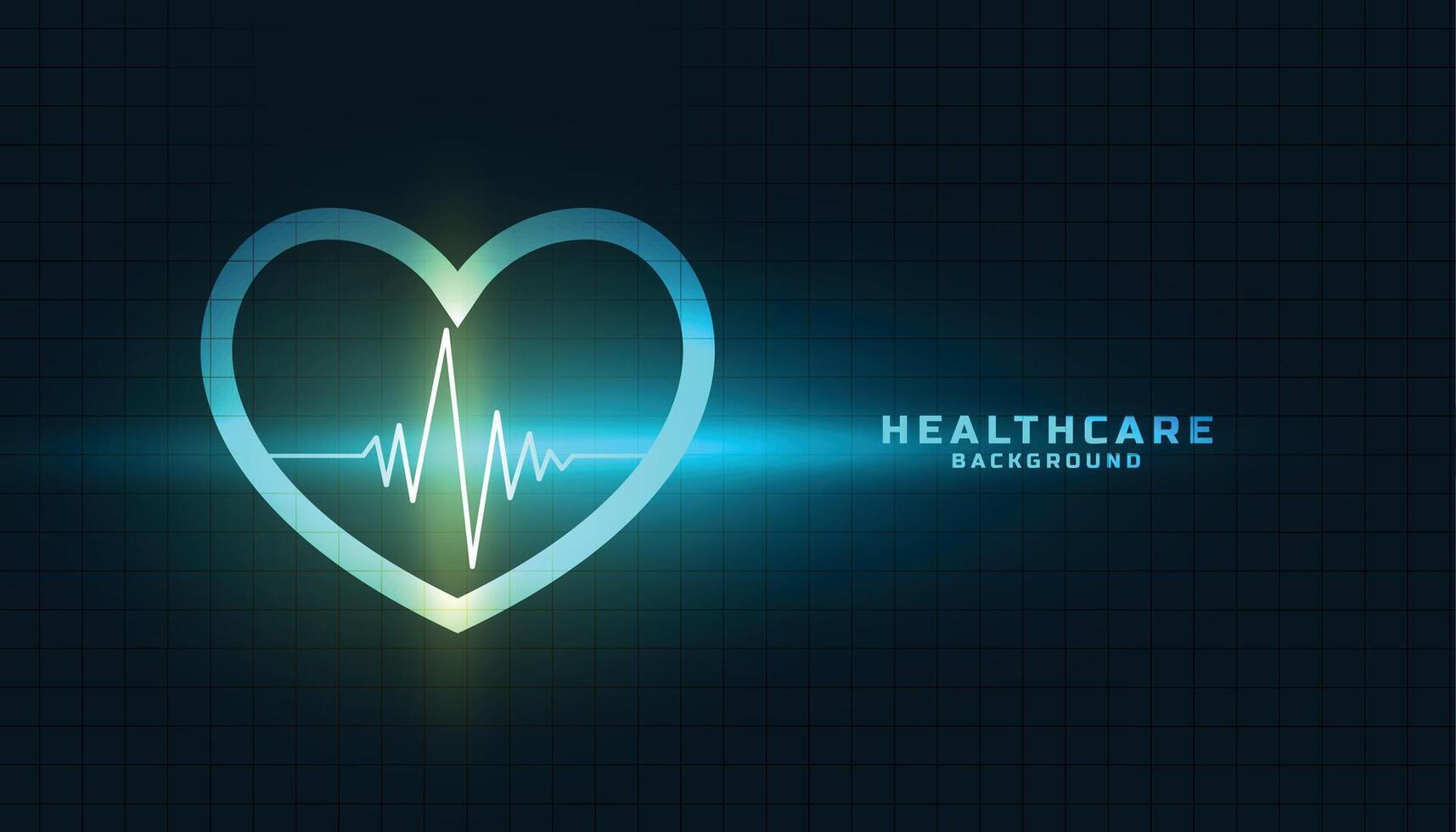 digitaal Gezondheid zorg medisch achtergrond met warmte ritme lijn diagram vector