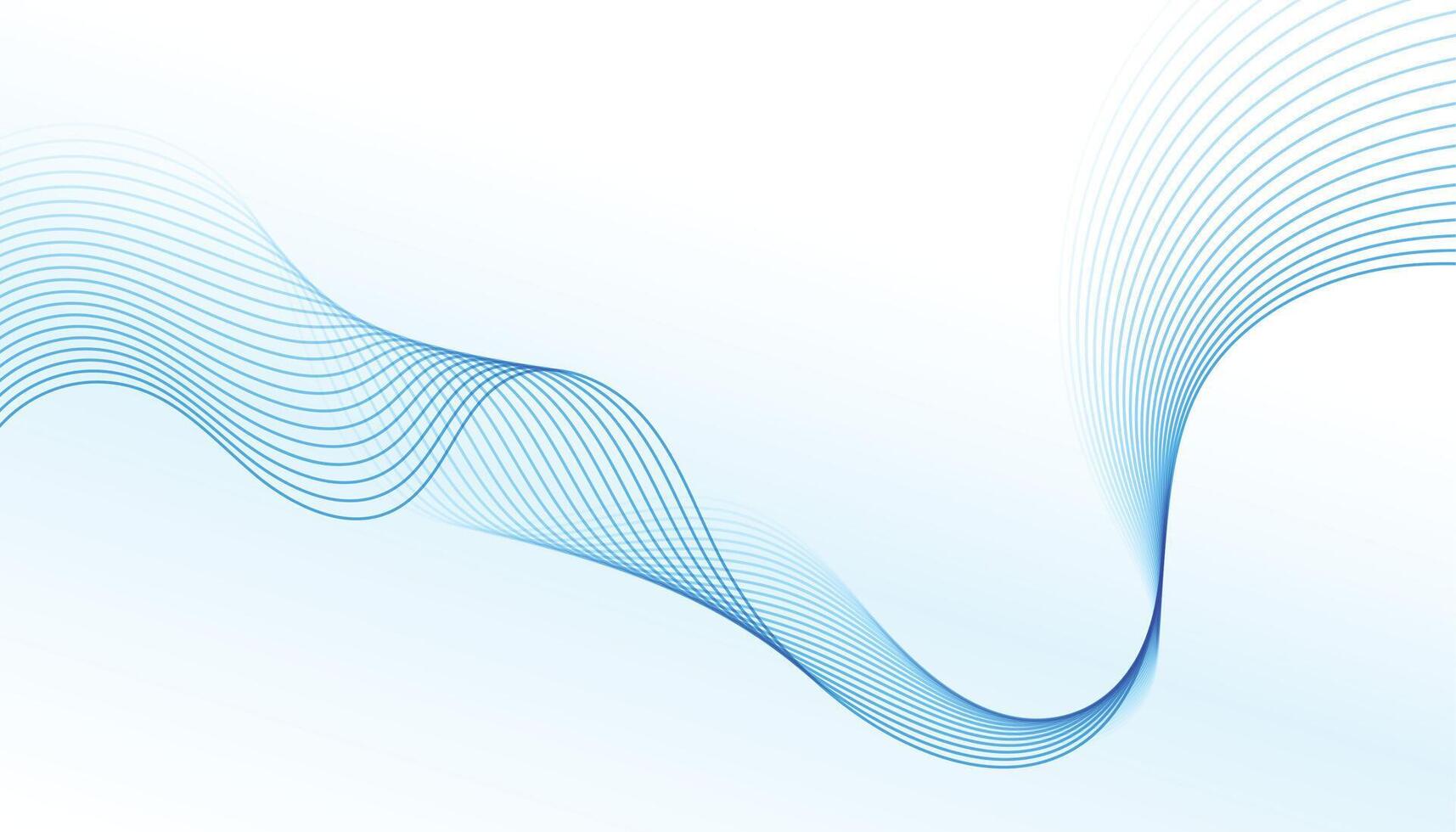abstract golvend en glad blauw lijnen lay-out banier ontwerp vector