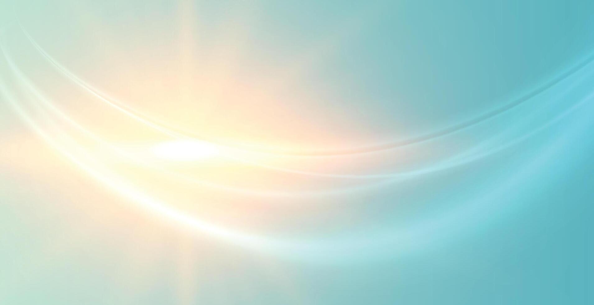 helder en glimmend zon gloed blauw achtergrond met streep spoor effect vector
