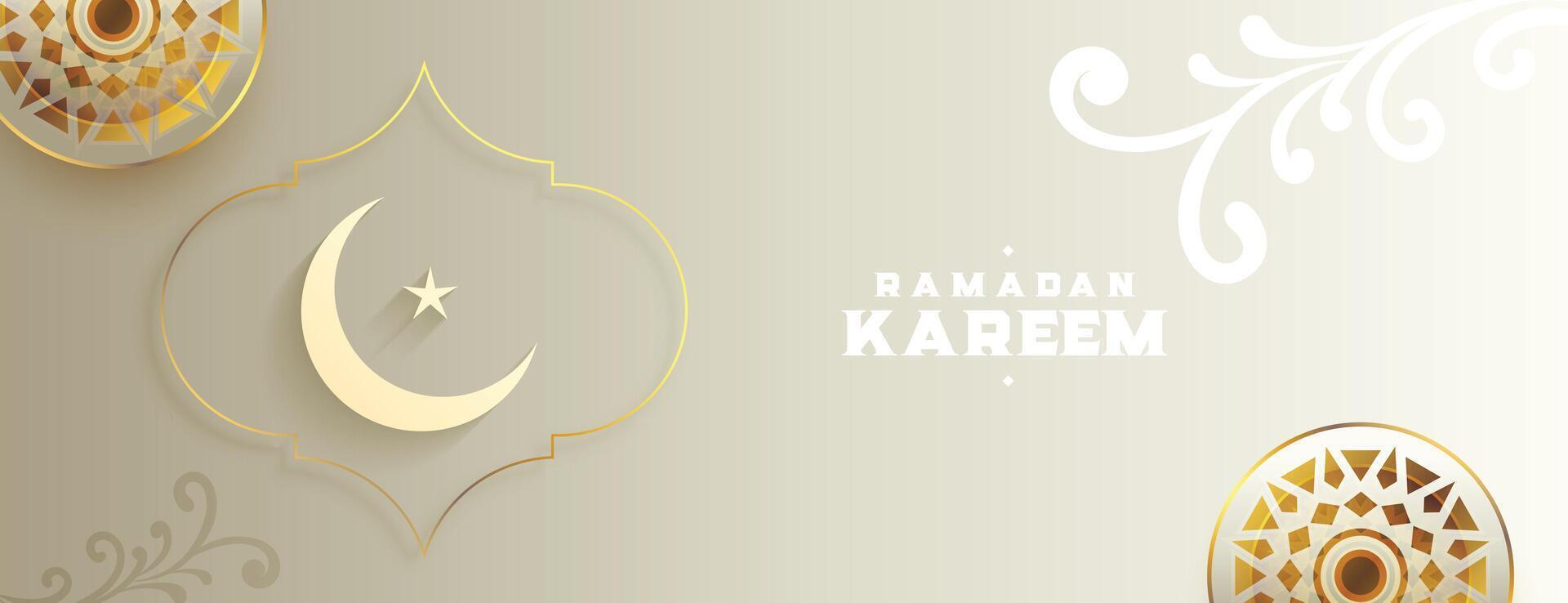 Ramadan kareem wensen zegeningen in Islamitisch stijl ontwerp vector