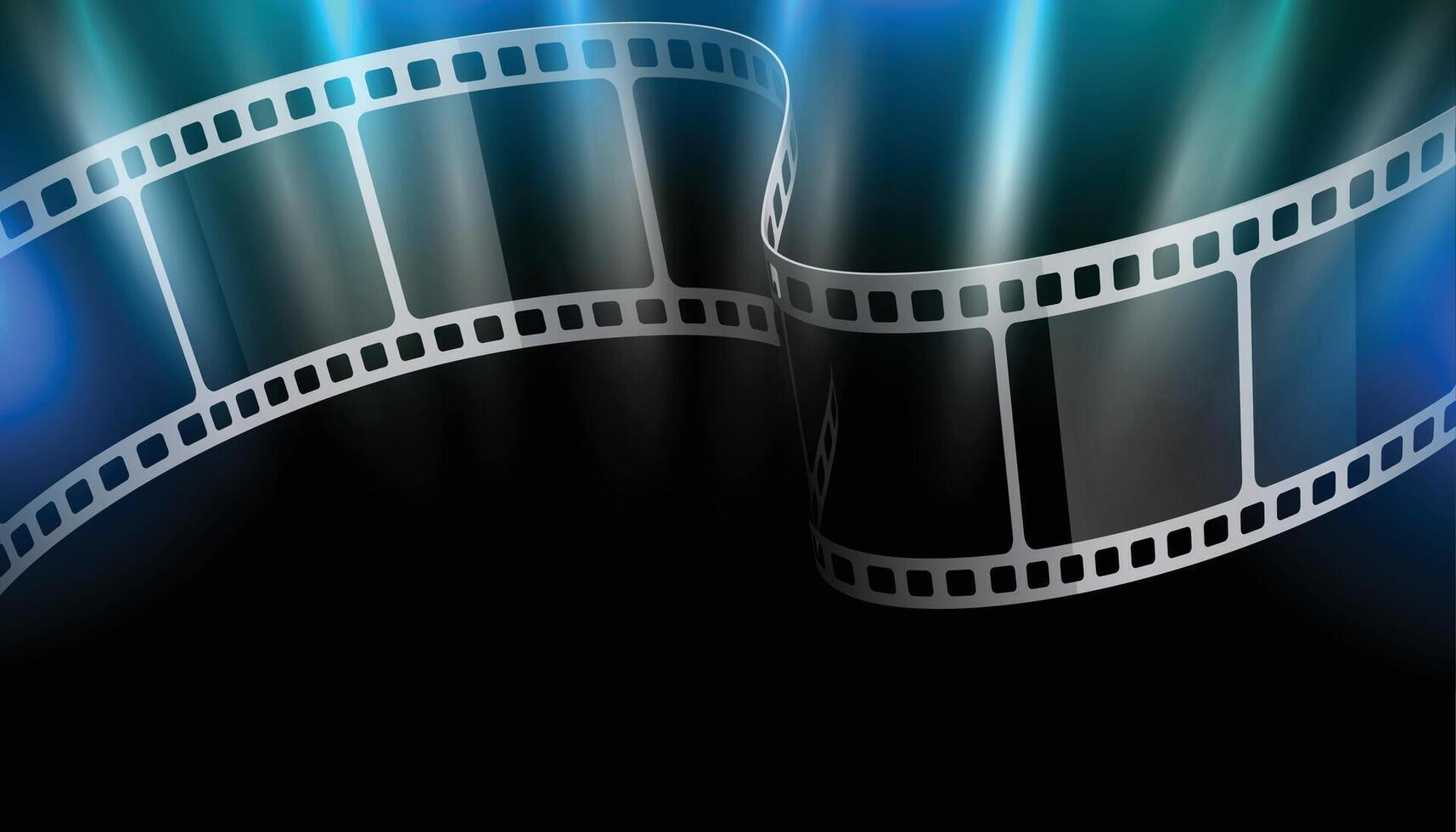 3d film stroken met licht effect achtergrond vector