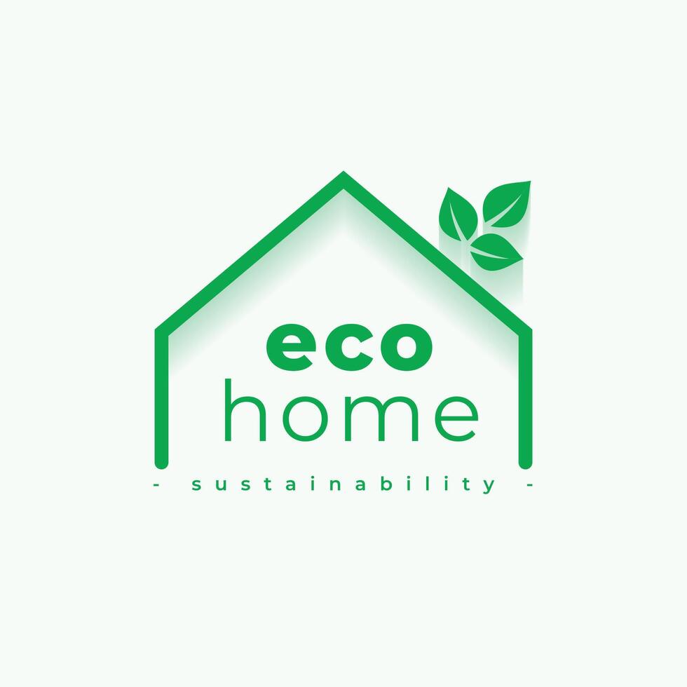 bio vriendelijk eco huis symbool achtergrond met bladeren ontwerp vector
